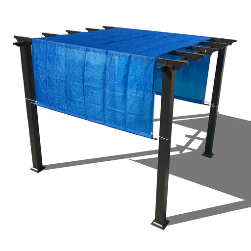 HDPE Sun Shade Rod Pocket Panel for Pergola - Royal Blue (Pergola Not Included) *Rod Pockets on the Width (Length x Width)*