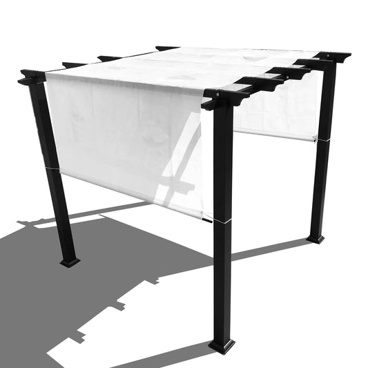 HDPE Pergola Replacement Canopy with Rod Pockets – White