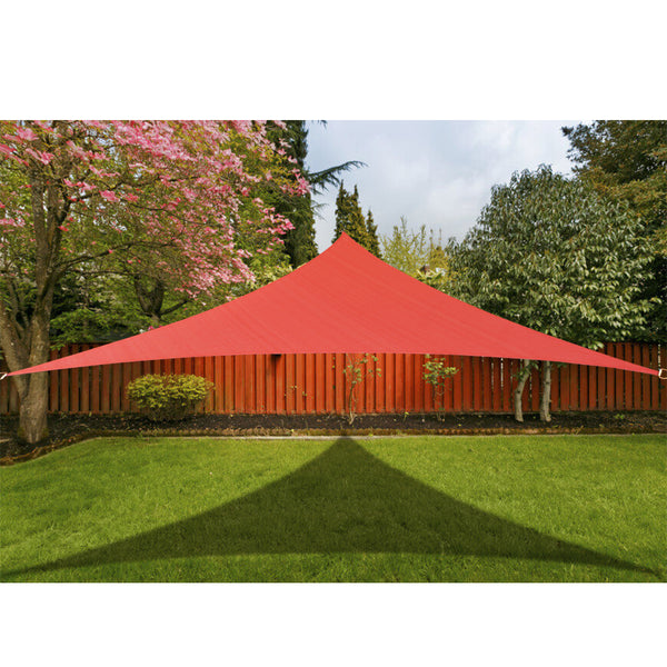 Custom Size (12ft x 12ft x 12ft) Custom HDPE Sun Shade Sail - Rust Red