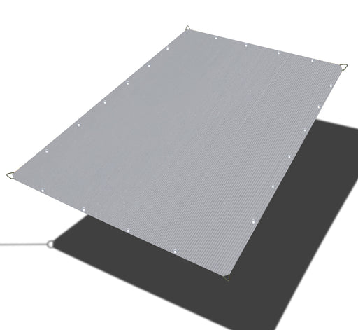 Custom Sized HDPE Straight Edge Sun Shade Sail - Grey
