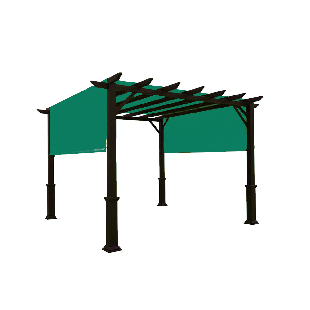 Custom Sizes Rod Pocket Waterproof Universal Replacement Shade Canopy Top Cover for Pergola - Dark Green (Pergola Not Included) *Rod Pockets on the Width (Length x Width)*