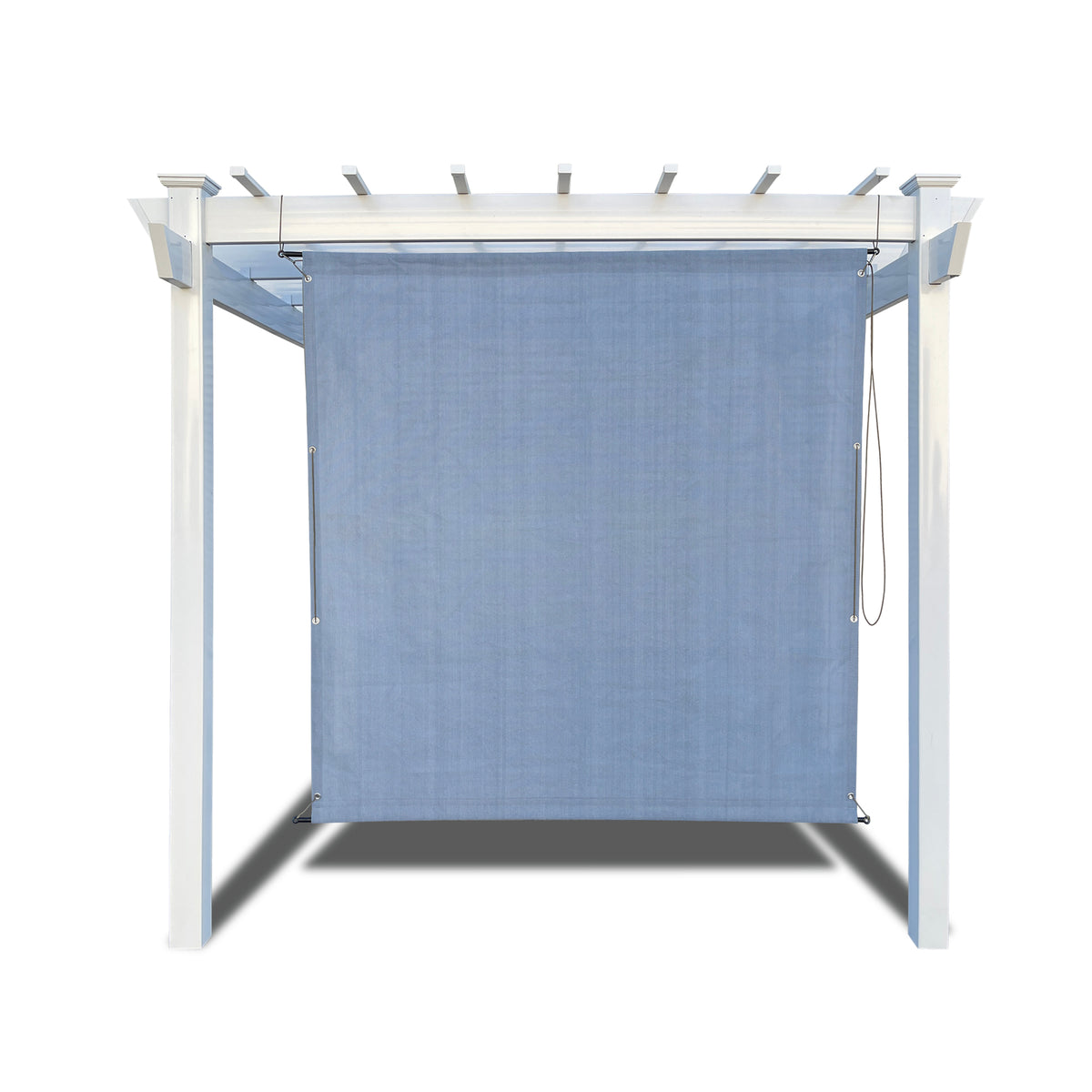 No-Drill Outdoor Roman Pergola Shade – Breathable HDPE, Grey