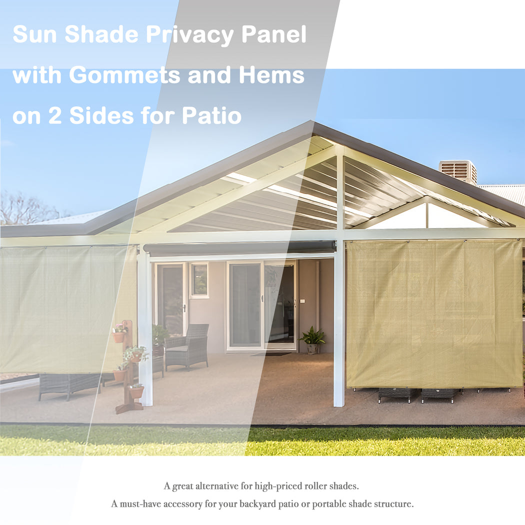 Sun Shade Panel 4 Sides Grommet - Sand