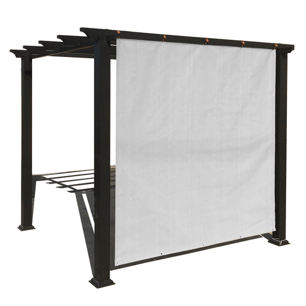 Custom Sized Sun Shade Privacy Panel (2 Sides Hemmed w/Grommets) - Smoke (Width x Height)