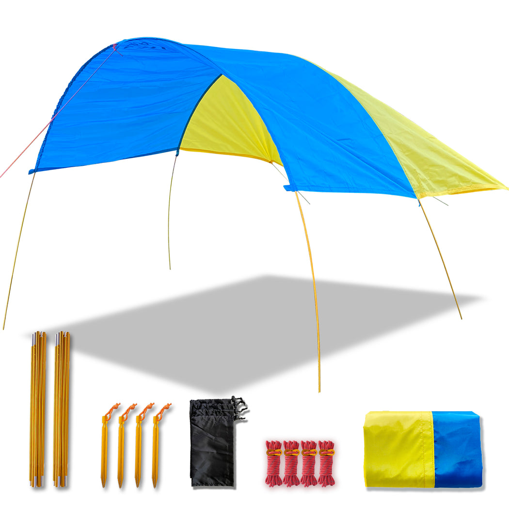 Multi-Purpose Sun Shelter - Portable Tent - Lightweight Camping Canopy in Vibrant Colors