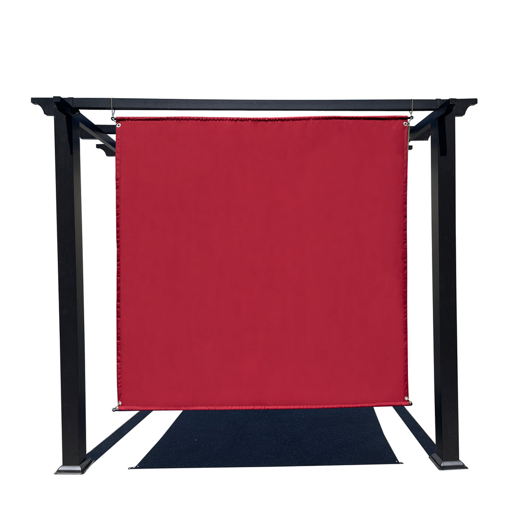 Alion Home Waterproof Outdoor No Drill Half Folding Pergola Shade - Burgundy Red