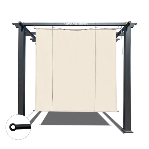 Alion Home Waterproof Outdoor No Drill Roll Up Pergola Shade - Beige