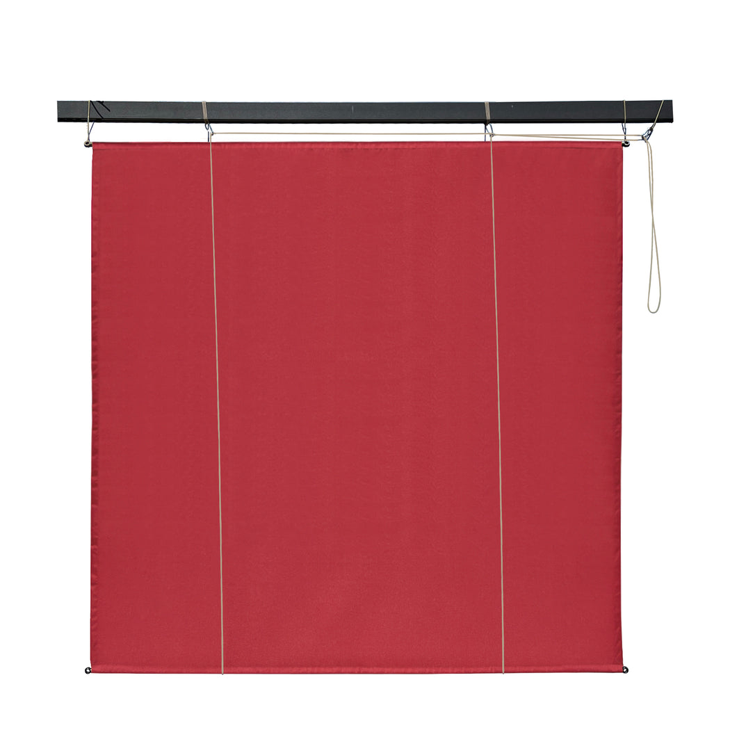 Alion Home Waterproof Outdoor No Drill Roll Up Pergola Shade - Burgundy Red