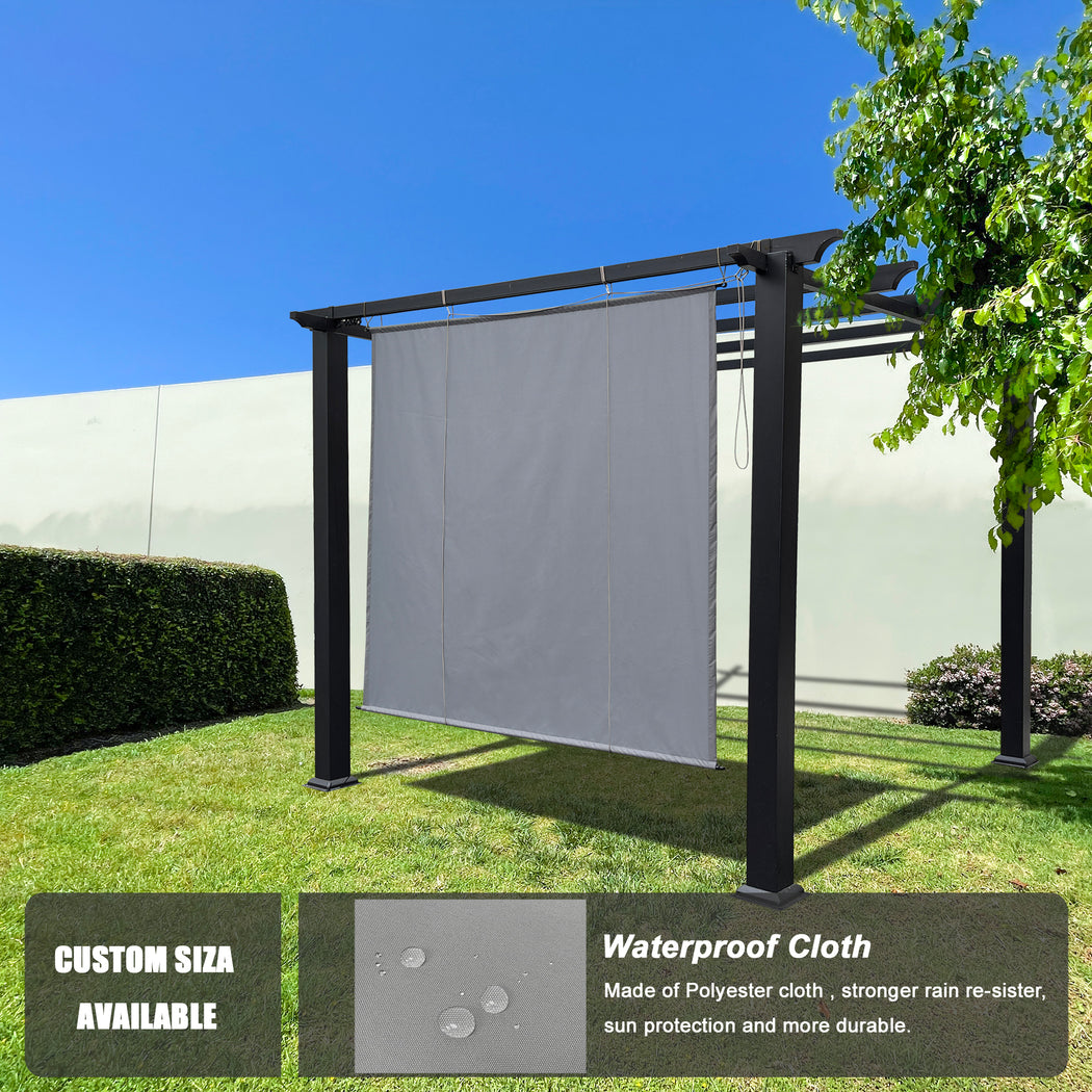 Alion Home Waterproof Outdoor No Drill Roll Up Pergola Shade - Grey