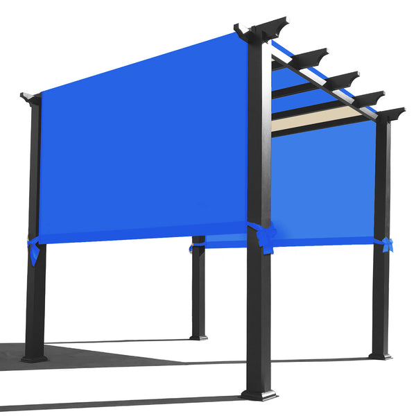 Custom Sizes Rod Pocket Waterproof Universal Replacement Shade Canopy Top Cover for Pergola - Royal Blue (Pergola Not Included) *Rod Pockets on the Width (Length x Width)*