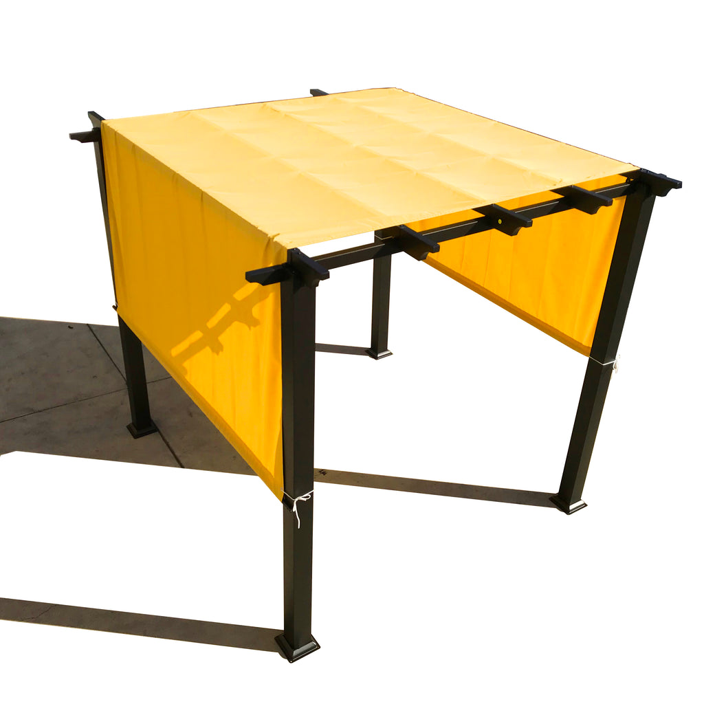 Custom Sizes Rod Pocket Waterproof Universal Replacement Shade Canopy Top Cover for Pergola - Mango Yellow (Pergola Not Included) *Rod Pockets on the Width (Length x Width)*