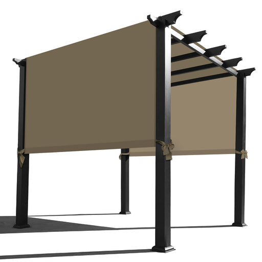 Custom Sizes Rod Pocket Waterproof Universal Replacement Shade Canopy Top Cover for Pergola - Muddy Water (Pergola Not Included) *Rod Pockets on the Width (Length x Width)*