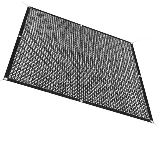 Black 40% shade cloth garden netting with reinforced edges
