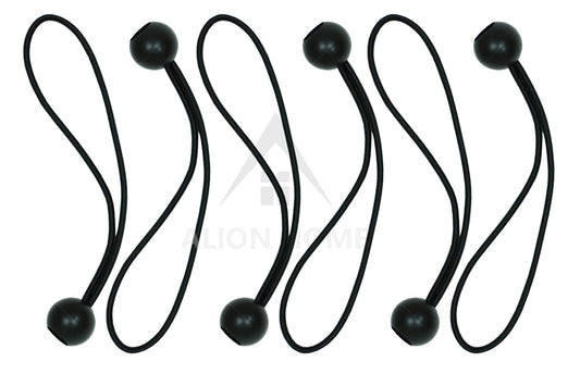 Canopy Ball Bungee Cords, 6 inch, 6EA - Black