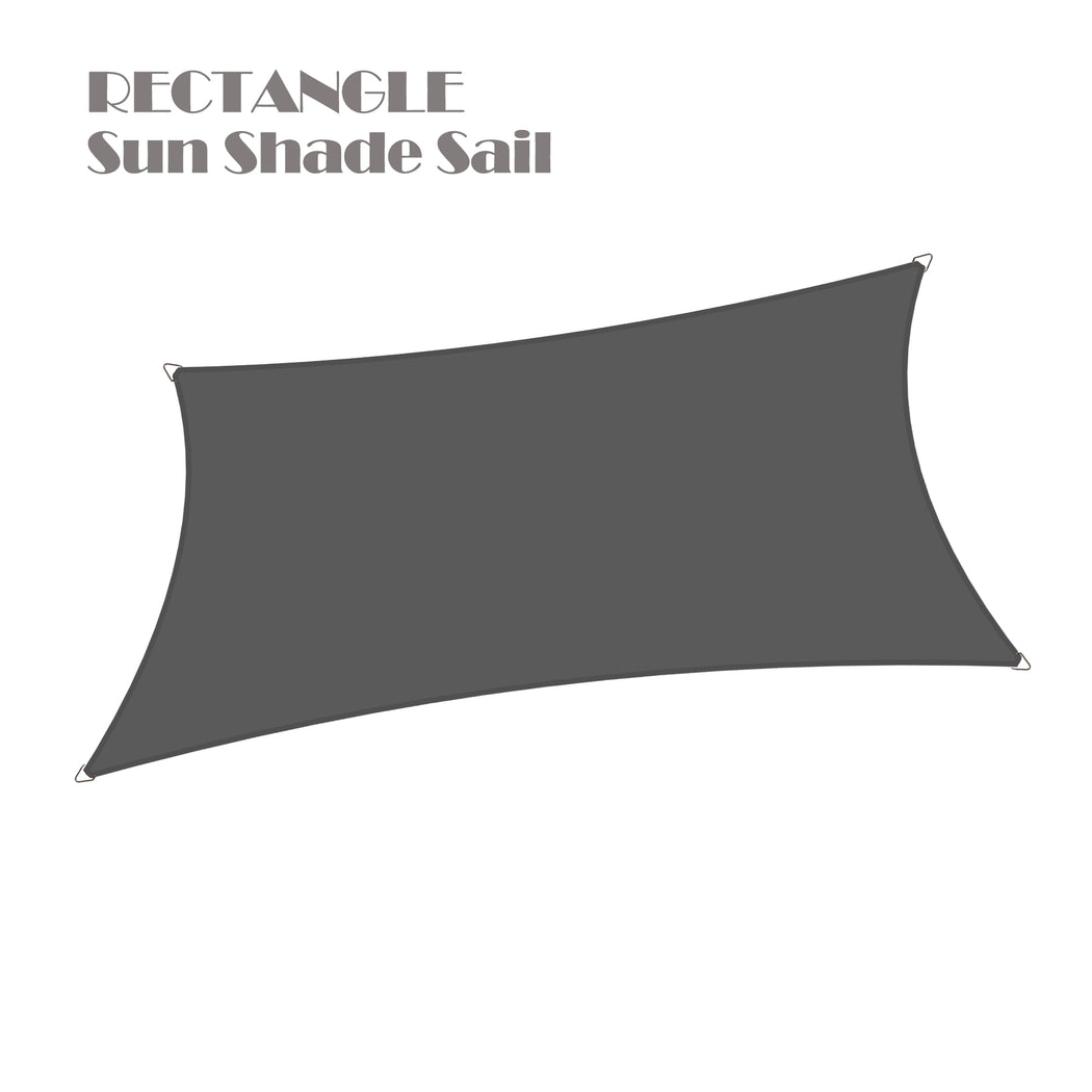 Custom Size (8ft x 12ft) Rectangular Waterproof Woven Sun Shade Sail - Vibrant Colors
