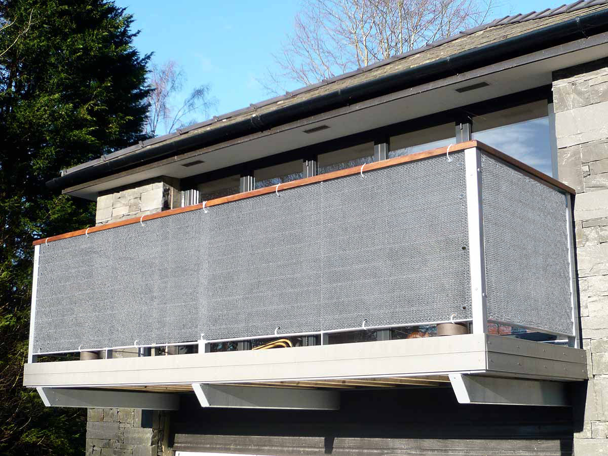 Grey 4 ft tall breathable HDPE privacy screen product view