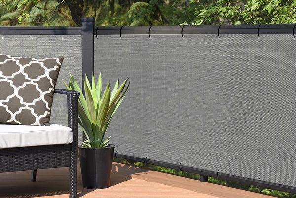 Custom Size (5ft Tall) Custom Length Privacy Screen - Grey