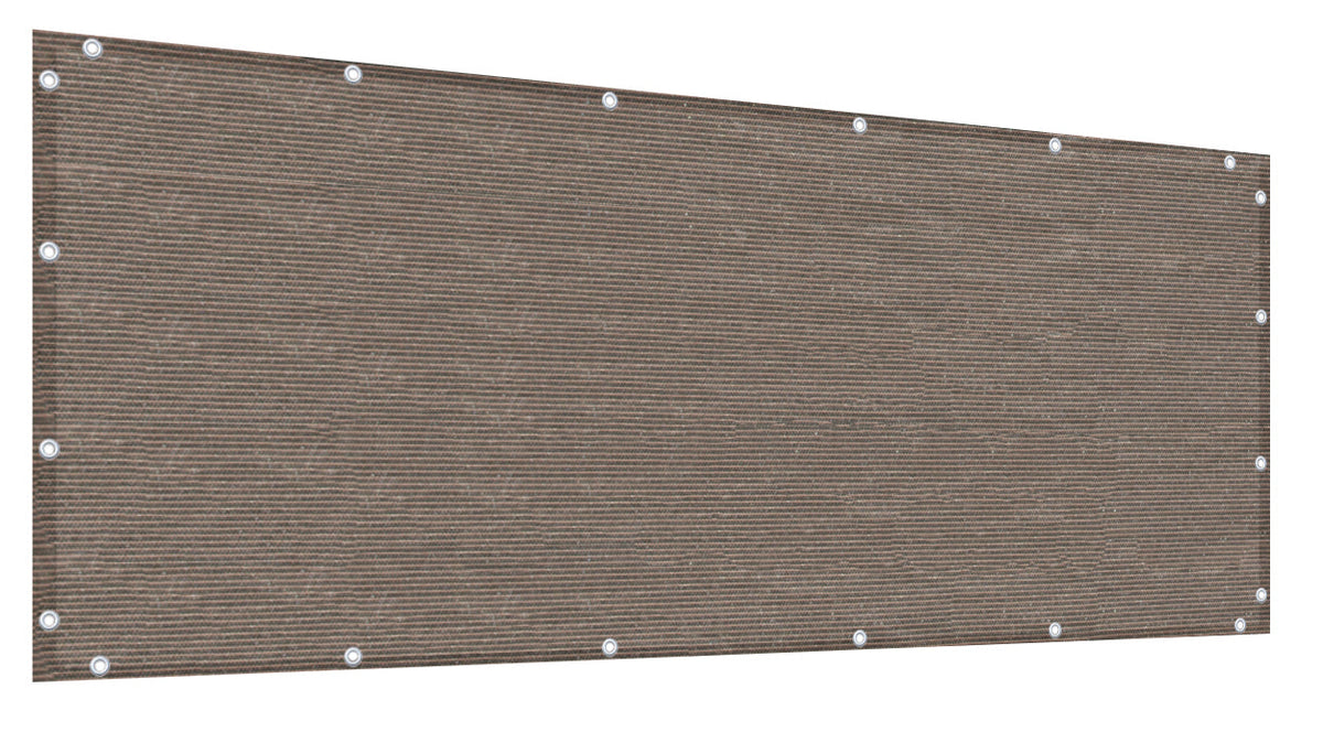 Mocha Brown HDPE privacy screen angled product view