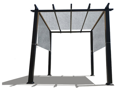 HDPE Pergola Replacement Canopy with Rod Pockets – Grey