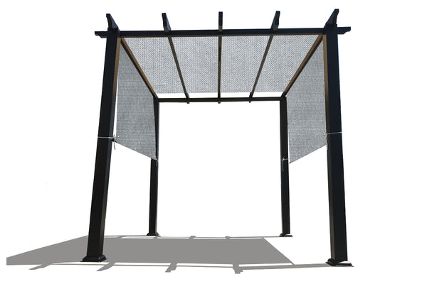 Pergola Shade Cover - HDPE Sun Shade Rod Pocket Panel for Pergola - Grey (Pergola Not Included) *Rod Pockets on the Width (Length x Width)*