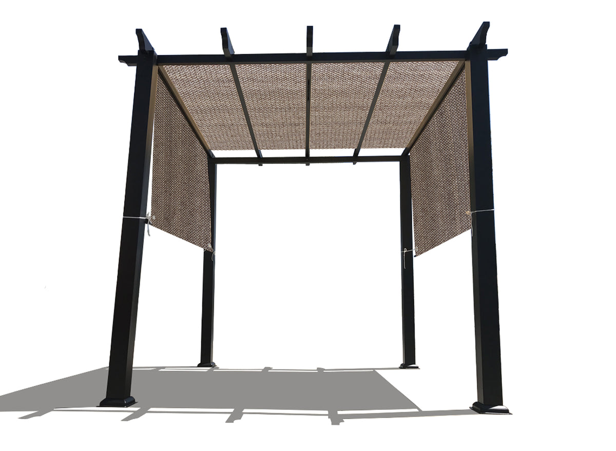 HDPE Pergola Replacement Canopy with Rod Pockets – Walnut
