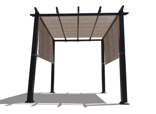 HDPE Pergola Replacement Canopy with Rod Pockets – Walnut