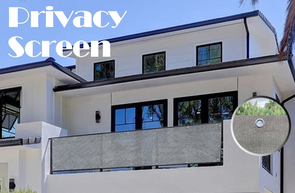 Grey 6 ft tall HDPE privacy screen product detail