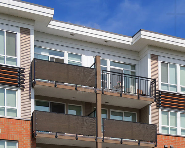 Custom Size (2ft Tall) Custom Length Privacy Screen - Mocha Brown