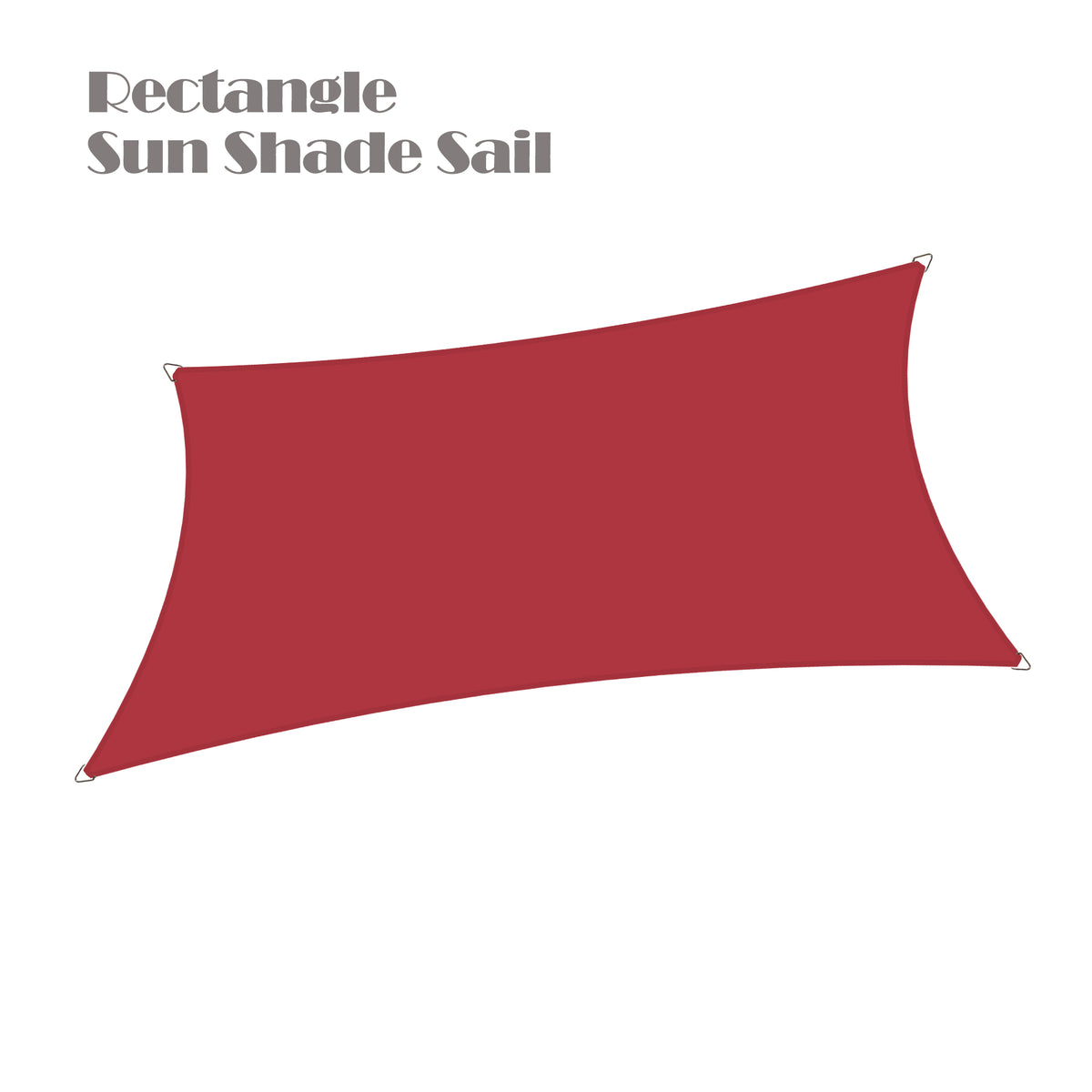 Red 6 ft x 9 ft rectangle waterproof shade sail