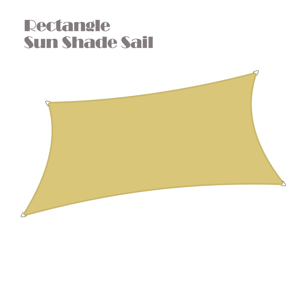 Custom Size (10ft x 13ft) Rectangular Waterproof Woven Sun Shade Sail - Vibrant Colors