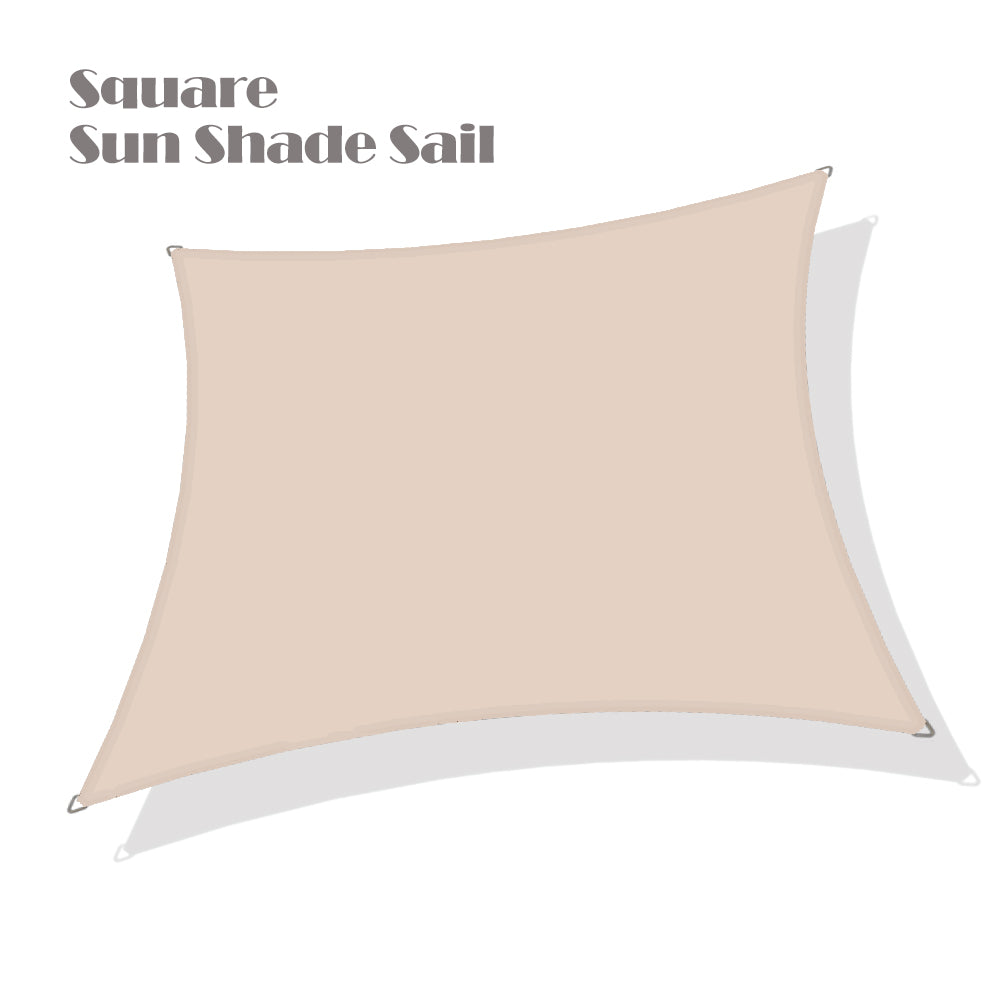 Custom Size (10ft x 10ft) Square Waterproof Woven Sun Shade Sail - Vibrant Colors