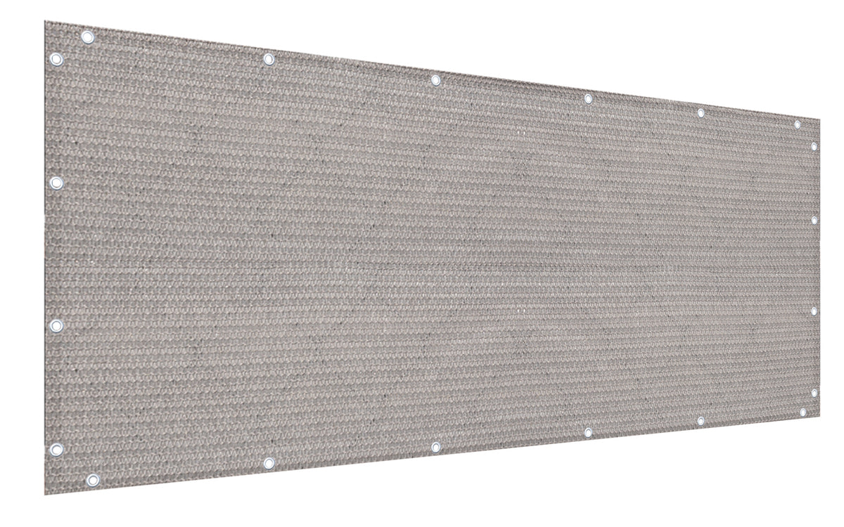 Smoke HDPE privacy screen angled product view