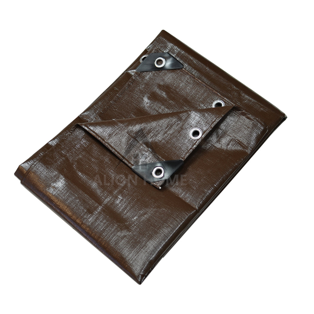 Alion Home Heavy Duty 12 Mil Poly Tarps - Brown