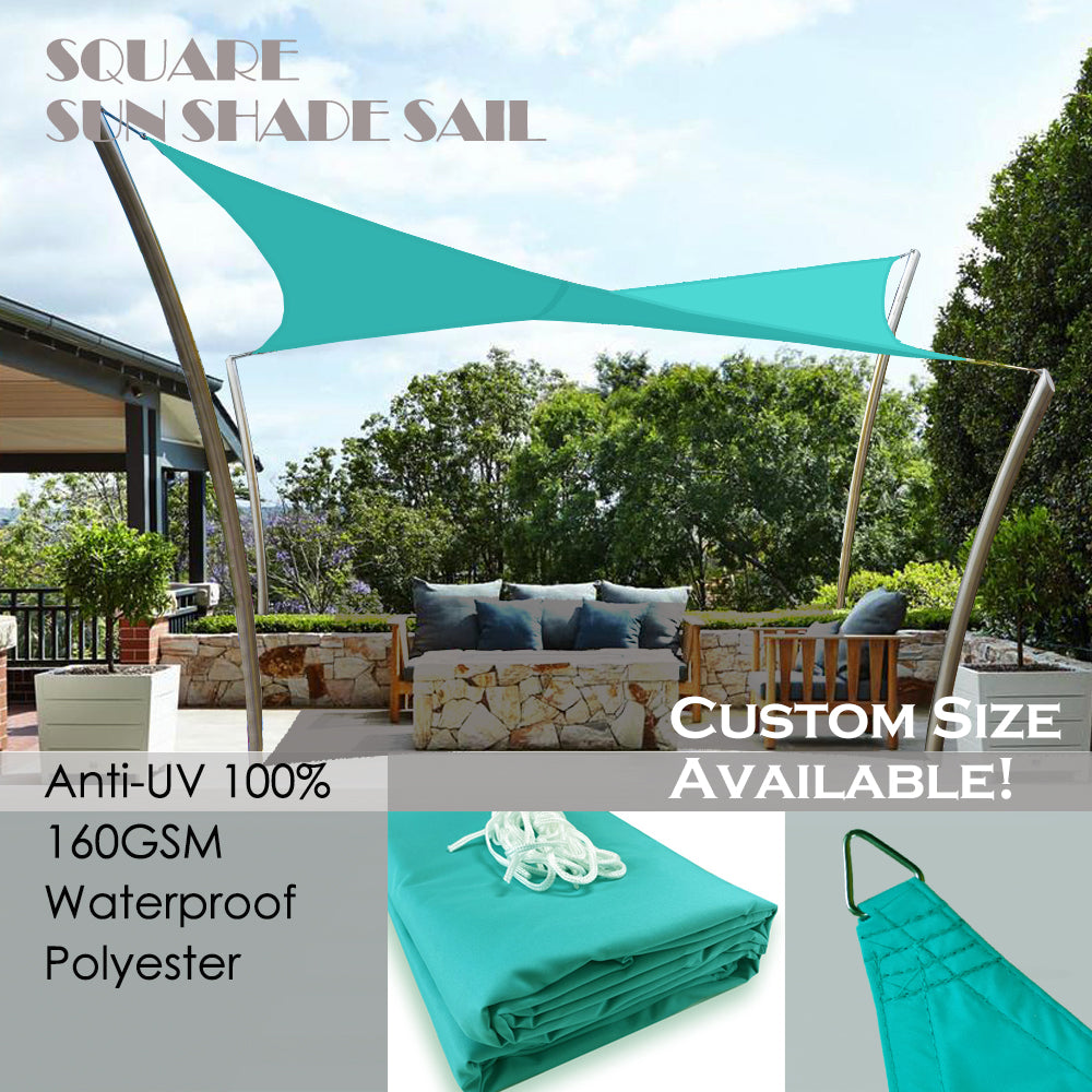 Custom Size (10ft x 13ft) Rectangular Waterproof Woven Sun Shade Sail - Vibrant Colors