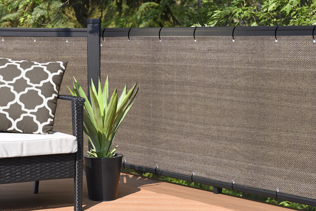 40 in Tall HDPE Privacy Screen – Custom Length, Walnut