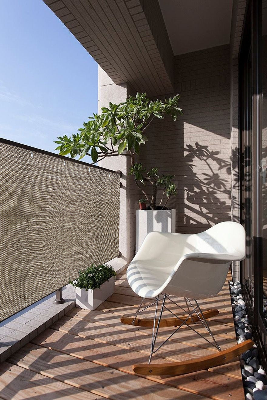 Walnut 3 ft tall breathable HDPE privacy screen product view