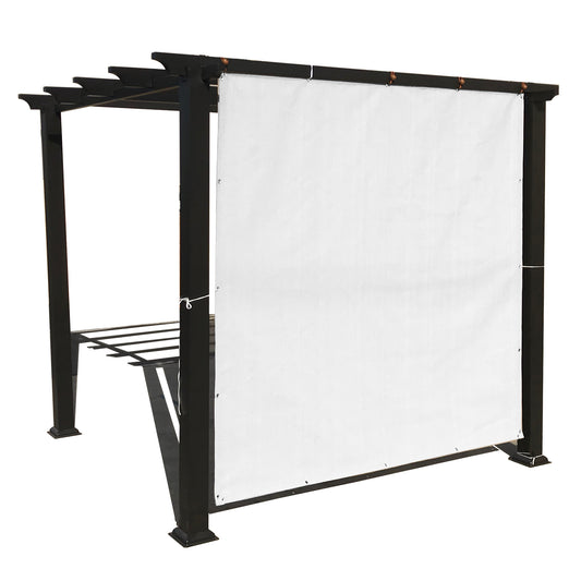 HDPE Sun Shade Panel with Grommets on 4 Sides – White